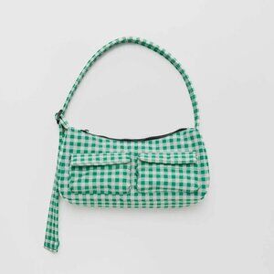 NWT Baggu Cargo Shoulder Bag - Green Gingham